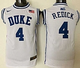 Duke Blue Devils #4 J.J. Redick White Basketball New Stitched NCAA Jersey,baseball caps,new era cap wholesale,wholesale hats